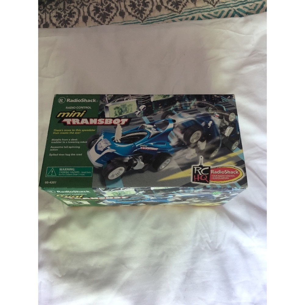 RadioShack Radio Control Mini Transbot Blue Roadster Transforming Robot 60-4307